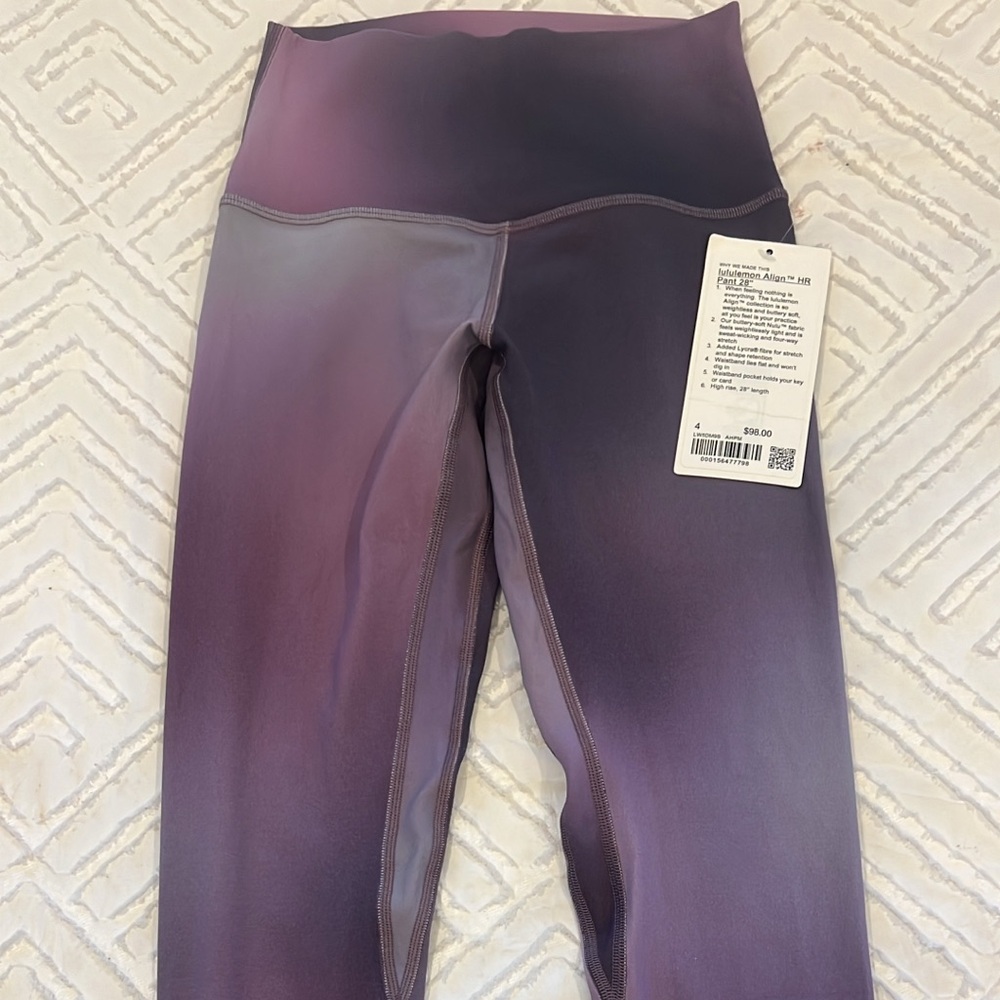 Lululemon Athletica Align HR Purple Ombre Leggings